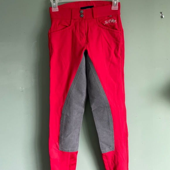 B//VERTIGO riding pants RED size 10-12 year old - Picture 2 of 4
